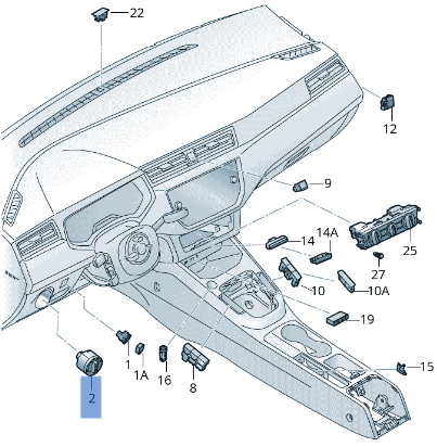 Mando Luces VW 5G0941431AF - 5G0941431AF