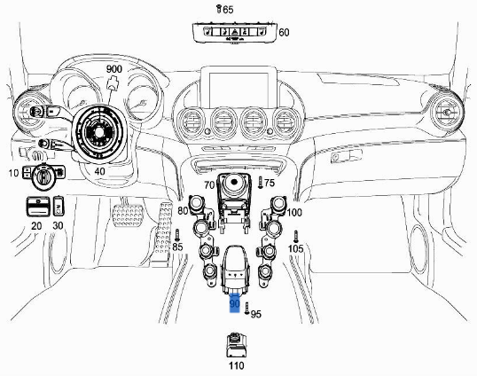 Mando Multifuncion Mercedes W205 - A2059004819