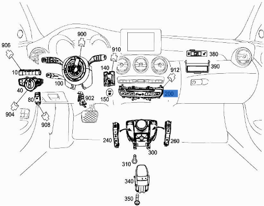 Mando Multifuncion Mercedes W205 - A2059054601