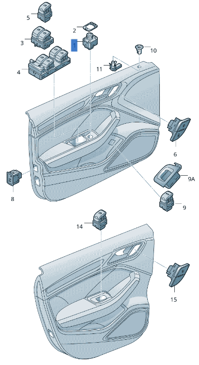 Mando retrovisores Audi A3 8V - 8V0959565E