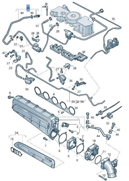 Manguera ventilacion Audi A3 8V - 8V0201992C