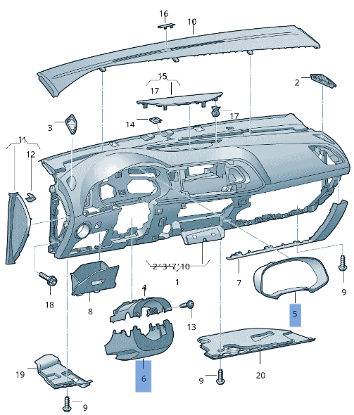 Marco Cuadro Instrumentos Seat Leon III - 5F0857244A _