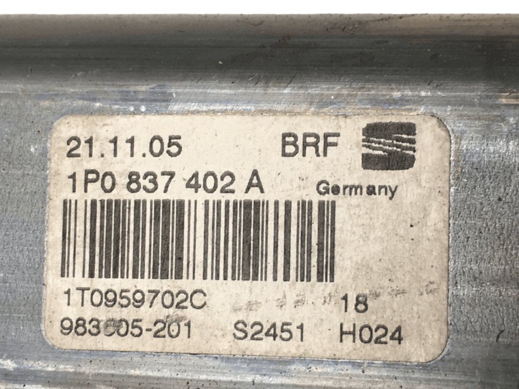 Mecanismo elevalunas del dcho Seat Leon II - 1P0837402A