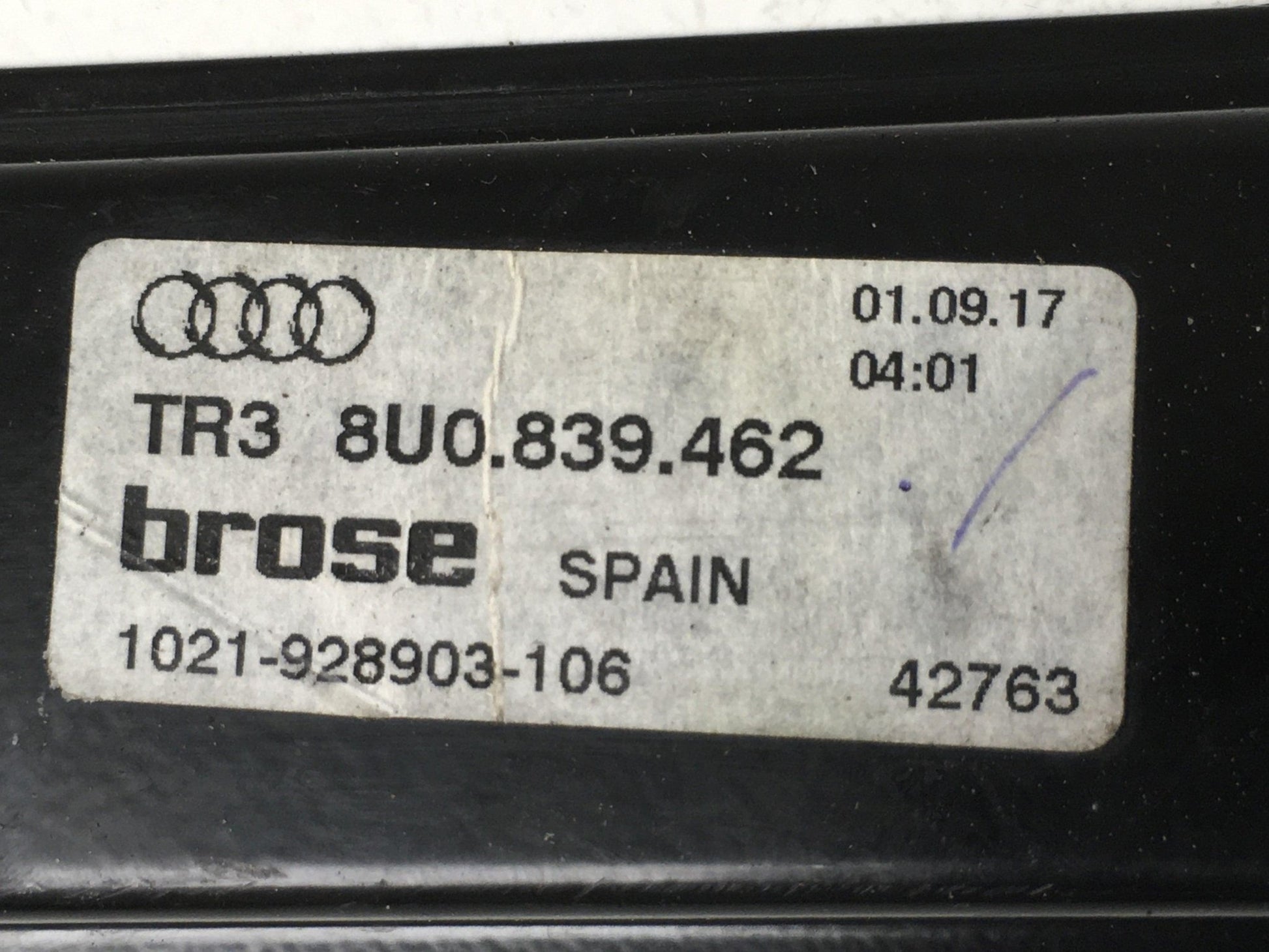 Mecanismo elevalunas tra dcho Audi Q3 8U - 8U0839462