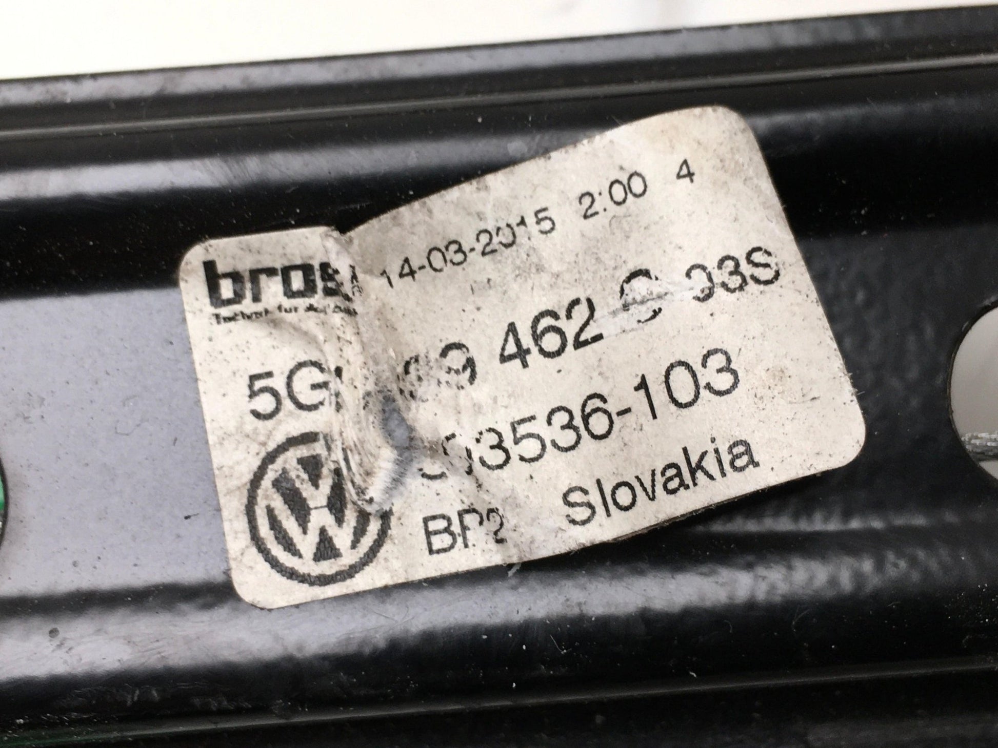 Mecanismo elevalunas tra dcho VW Golf VII - 5G4839462C _