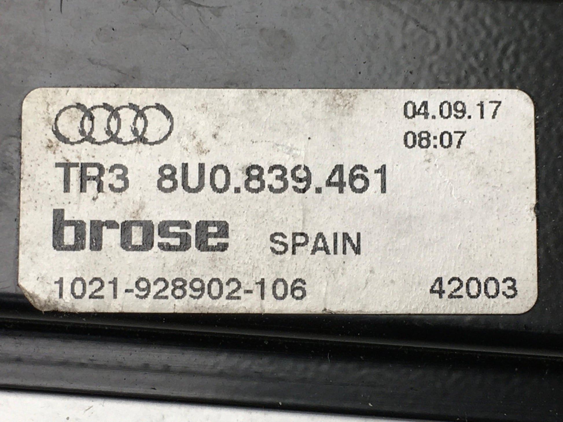 Mecanismo elevalunas tra izq Audi Q3 8U - 8U0839461