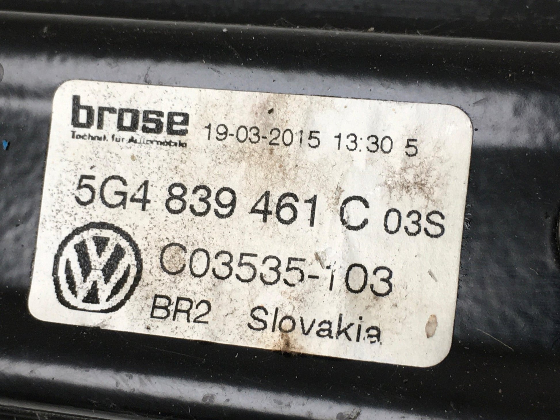 Mecanismo elevalunas tra izq VW Golf VII - 5G4839461C