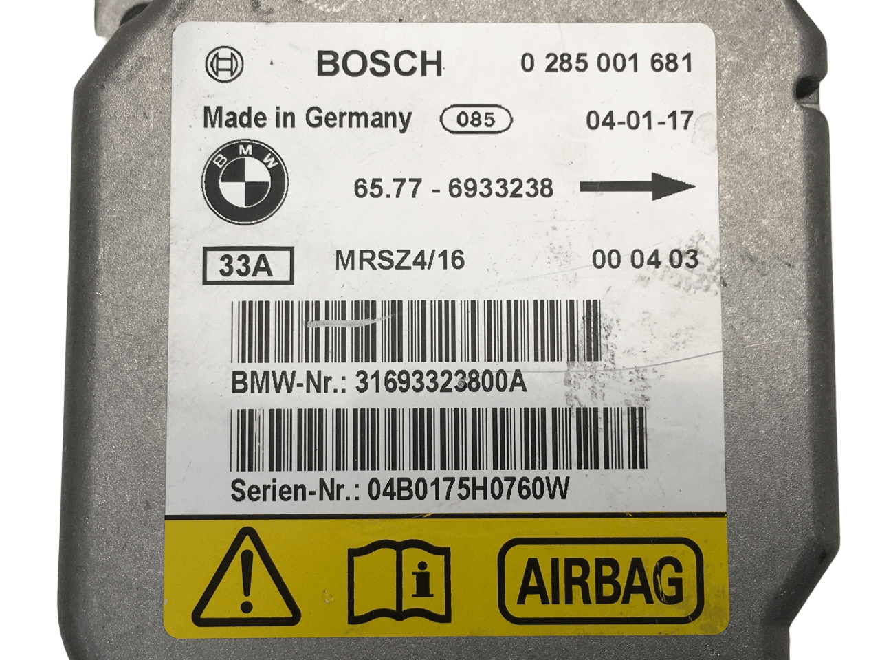 Modulo Airbag BMW 0285001681 - 0285001681