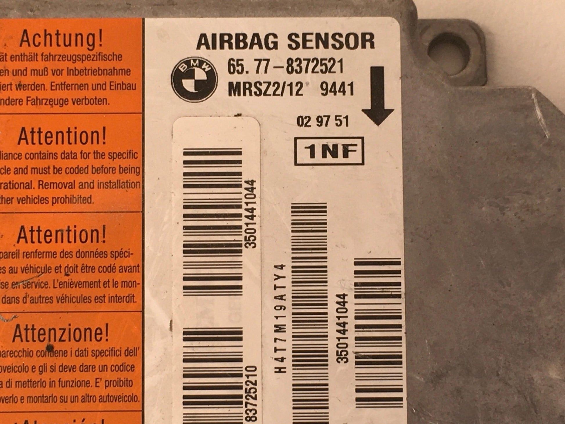 Modulo Airbag BMW 8372521 - 65778372521