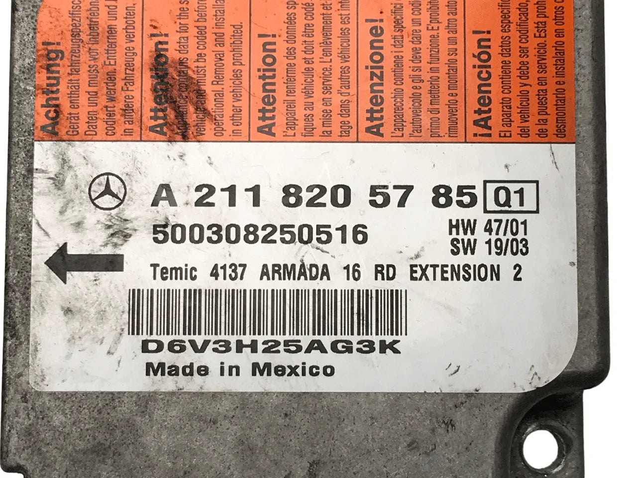Modulo Airbag Mercedes A2118205785