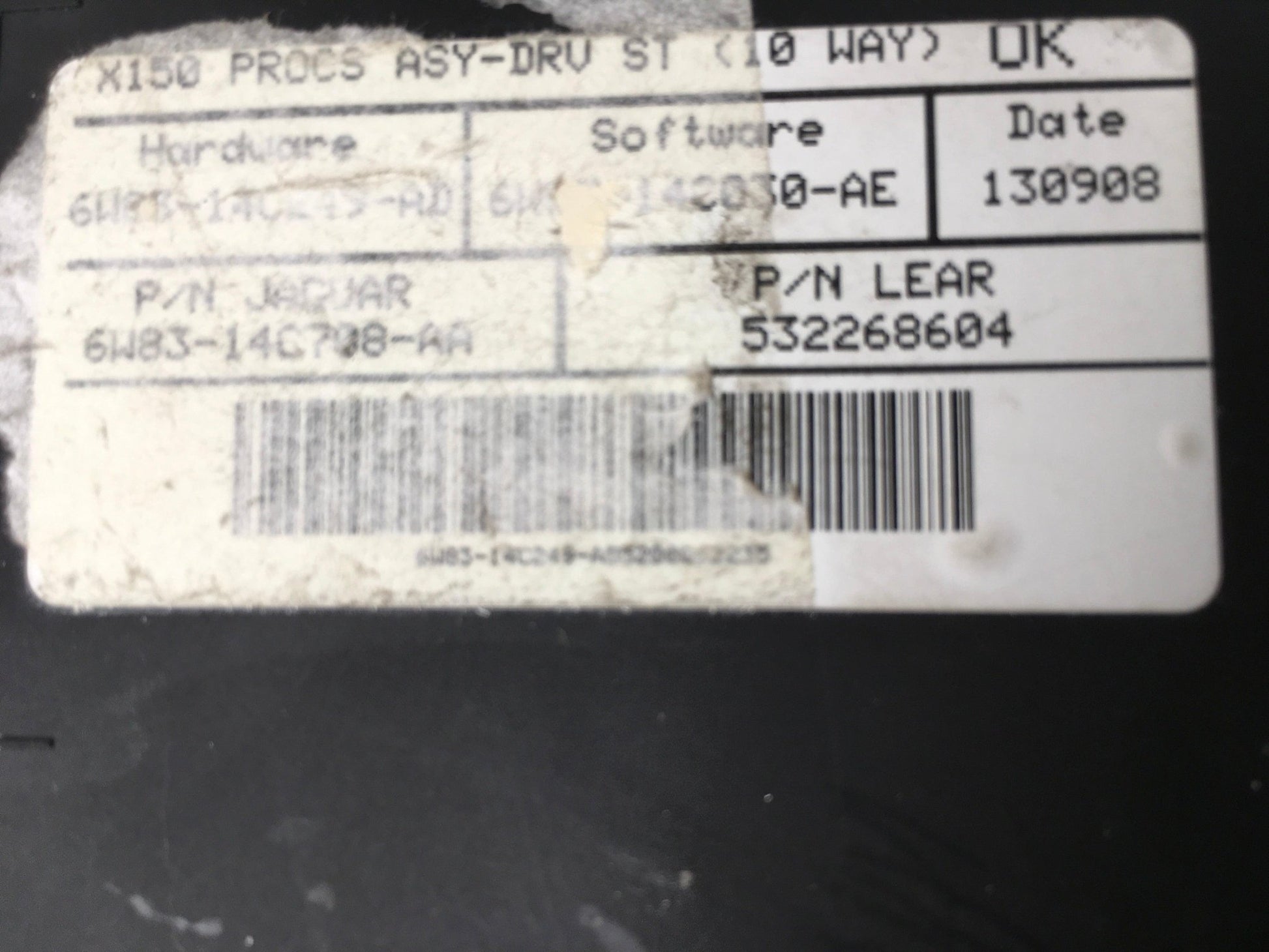 Modulo Asiento delantero Jaguar XF X250 - 6W8314C708AA