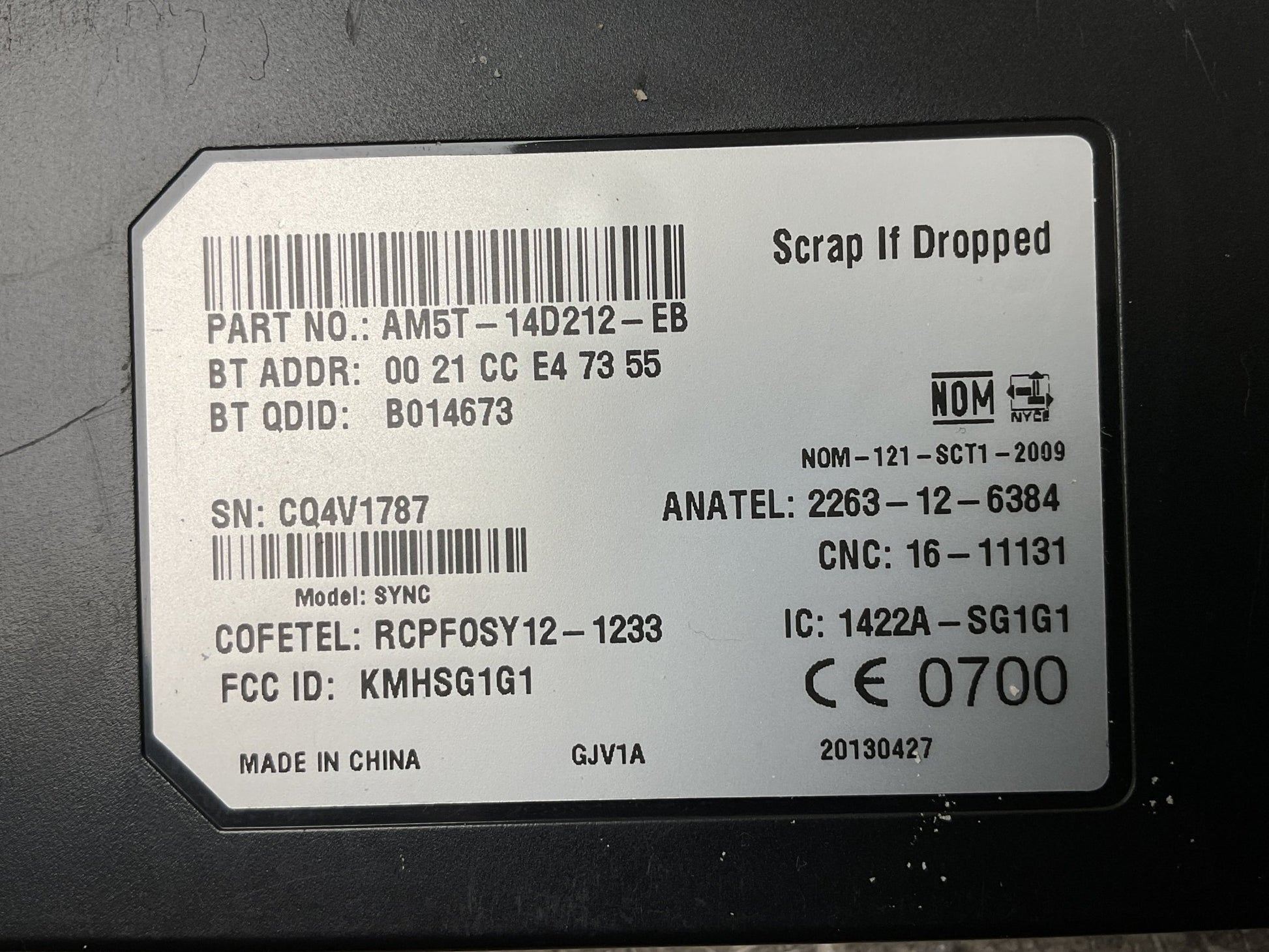 Modulo Bluetooth Ford AM5T14D212EB - AM5T14D212EB