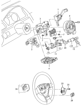 Modulo columna direccion VW 1K0953549AG - 1K0953549AG