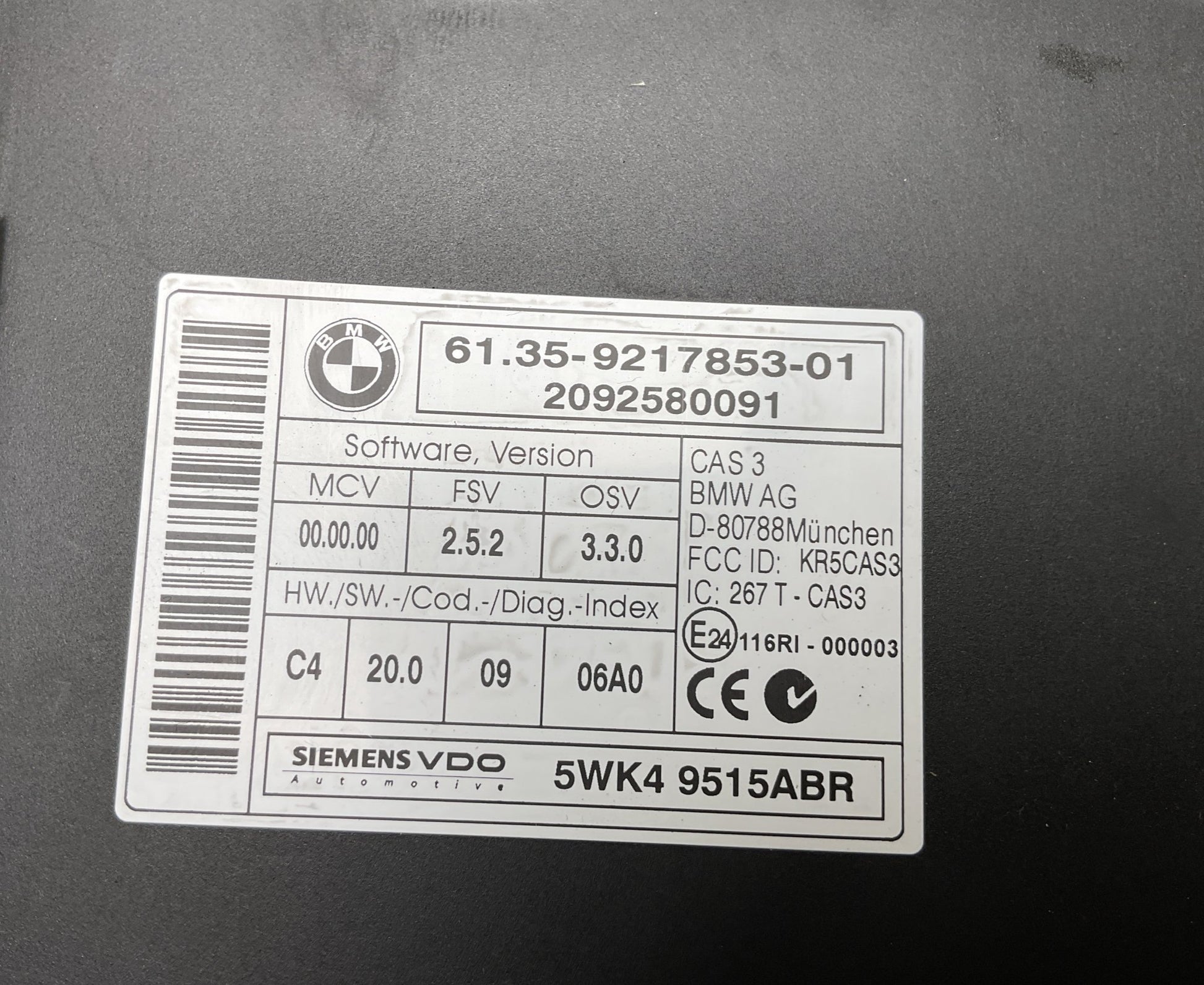 Módulo Electrónico BMW X1 (E84) 09-15 - 5WK49515ABR