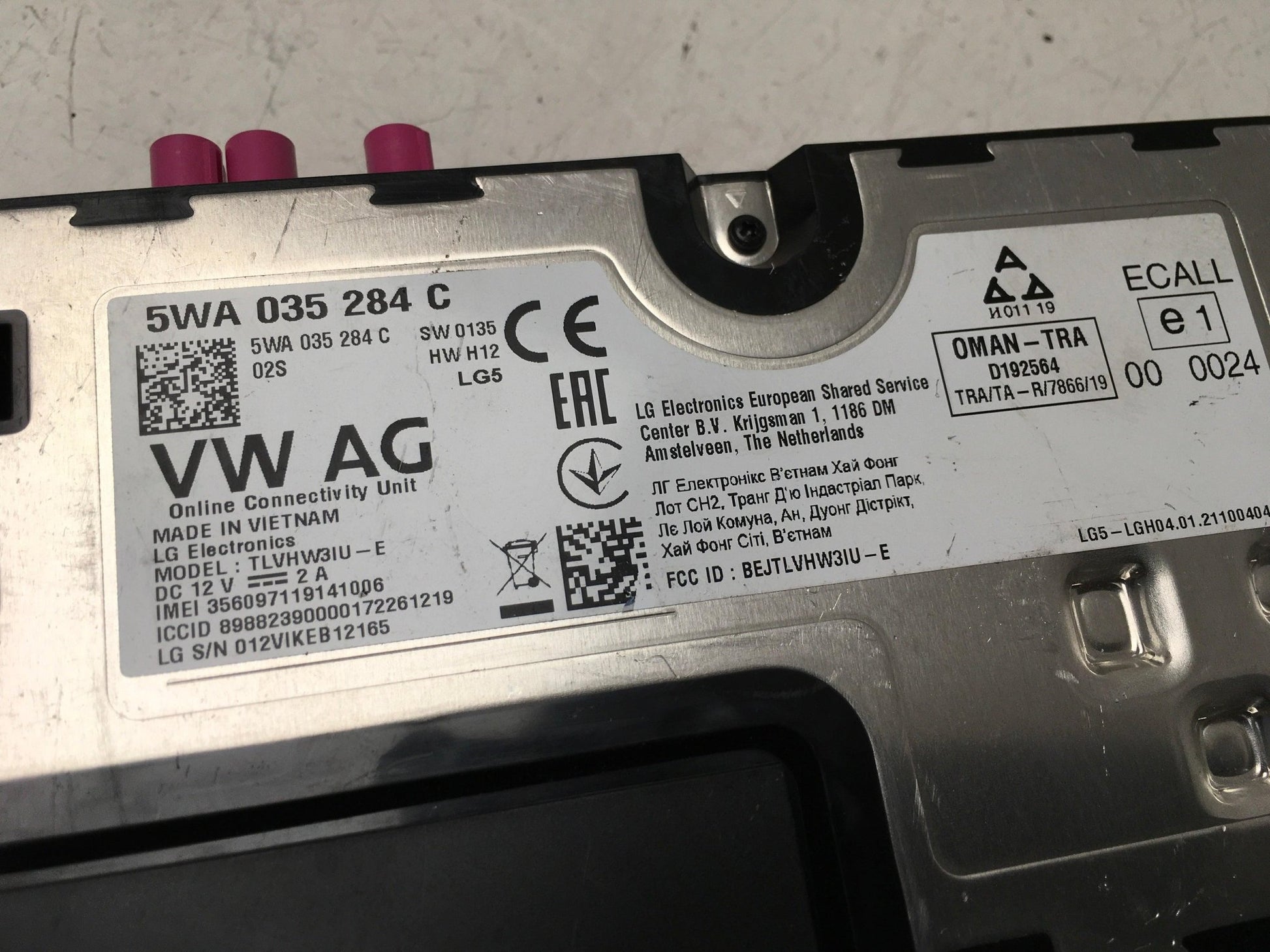 Modulo en linea VW 5WA035284C - 5WA035284C