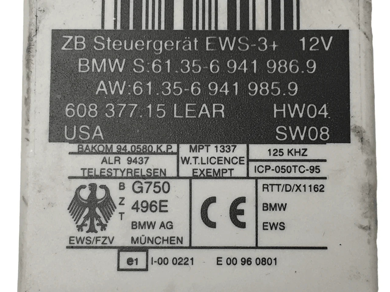 Modulo inmovilizador BMW 60837715