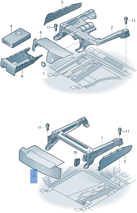 Moldura asiento Porsche Cayenne 9PA - 7L0881327
