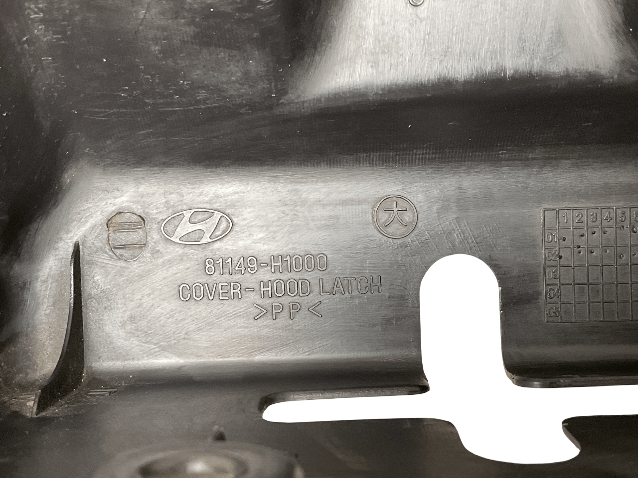 Moldura Cerradura Capo Hyundai Terracan - 81149H1000