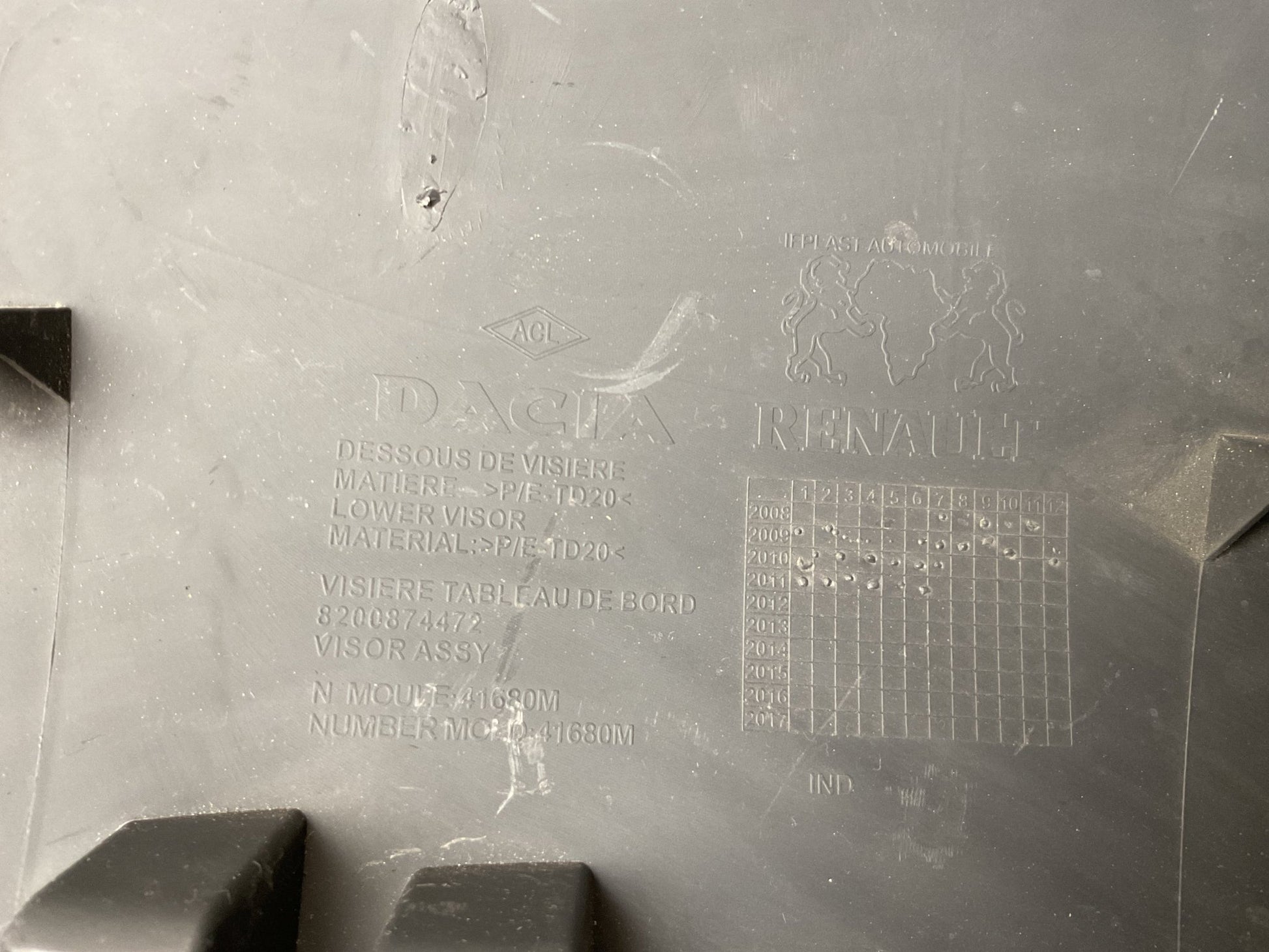 Moldura Cuadro Instrumentos Sandero Stepway 11 - 8200874472