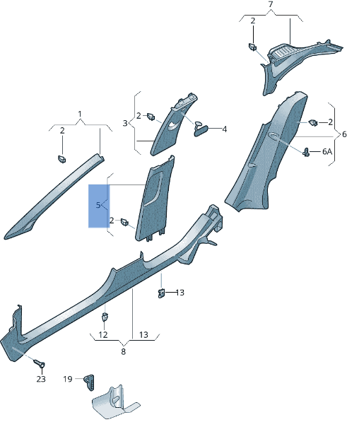 Moldura izquierda Seat Ibiza V / Arona - 6F0867239