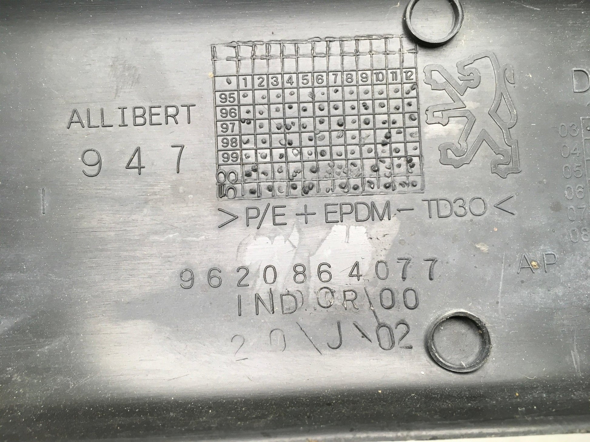 Moldura puerta del dcha Berlingo Partner - 9620864077