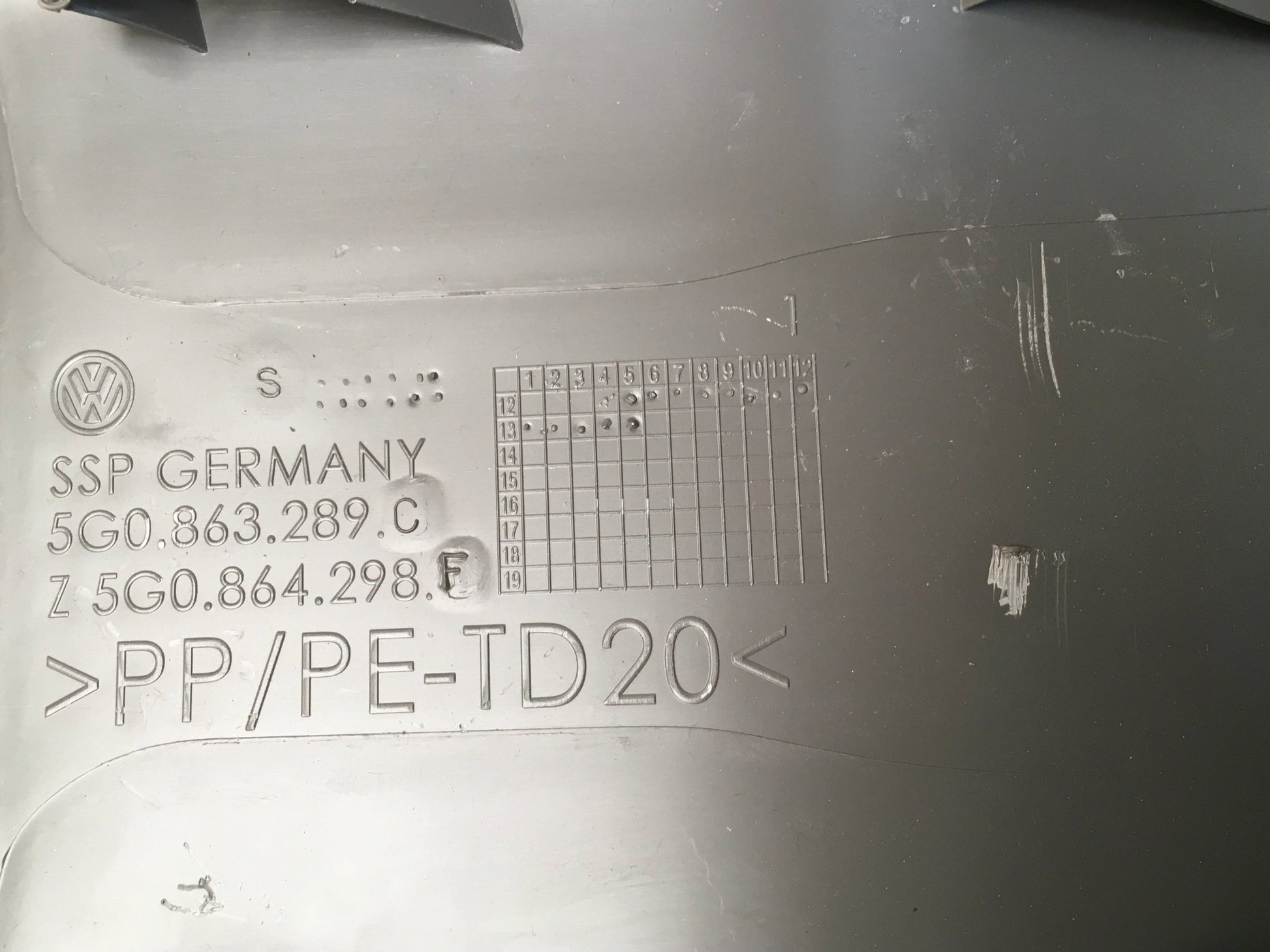 Moldura Rejillas Consola central VW Golf VII 5G - 5G0863289C _