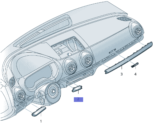 Moldura Salpicadero Audi A3 8V 2012 - 2020 - 8V1853191