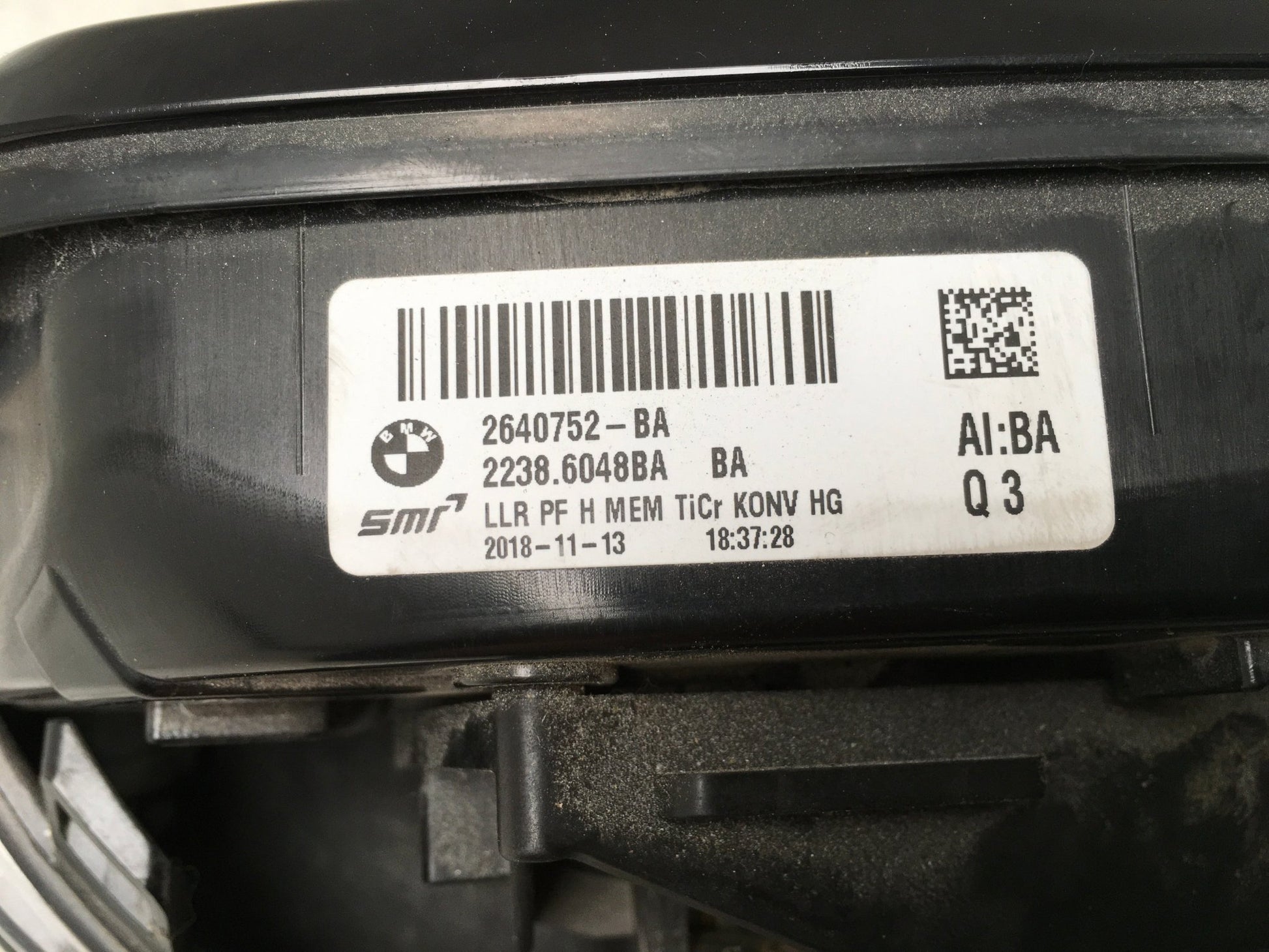 Montura Retrovisor derecho BMW X2 F39 - 51169449376