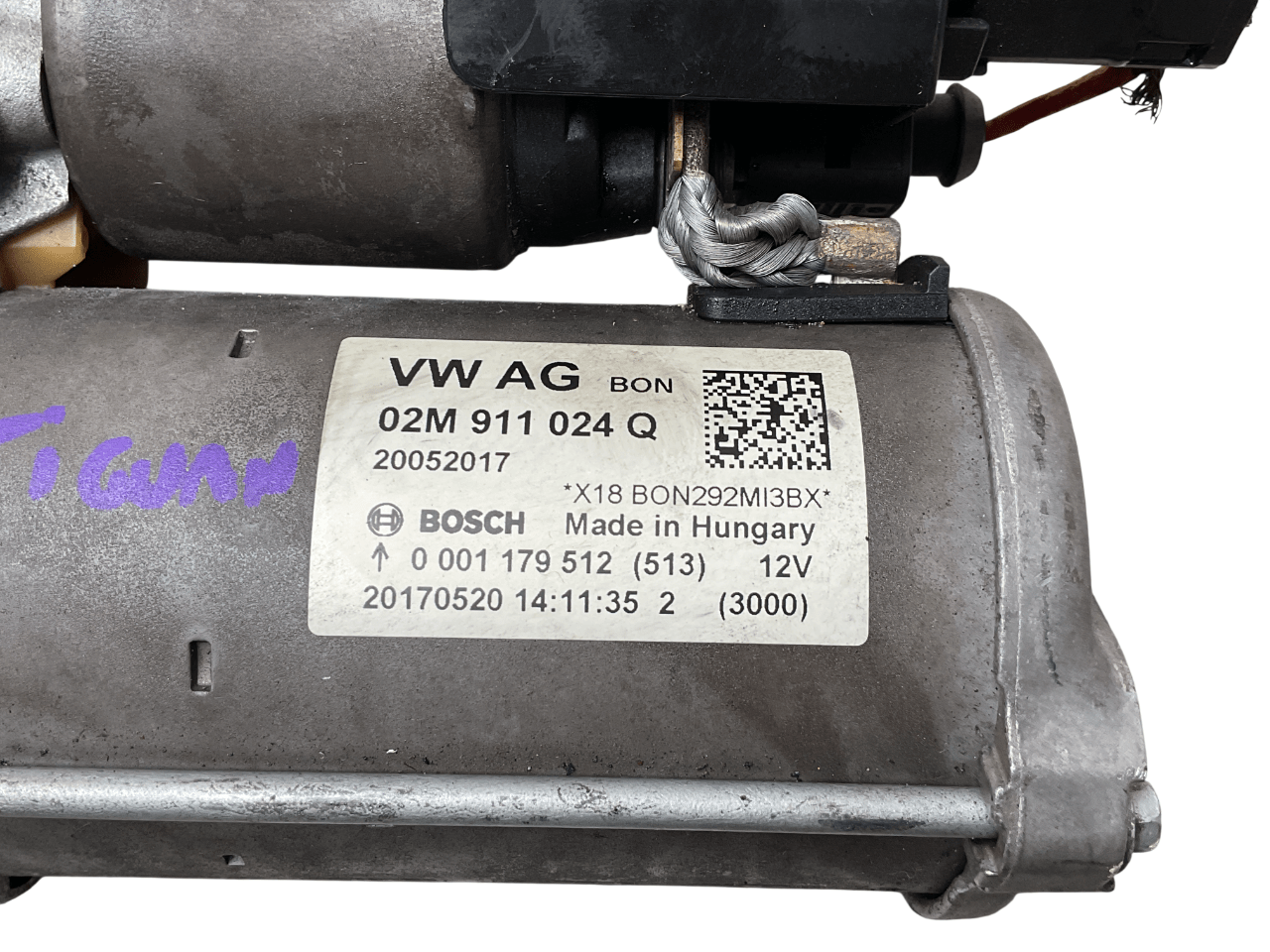 Motor arranque Audi A1 2010 - 2018 - 02M911024Q _