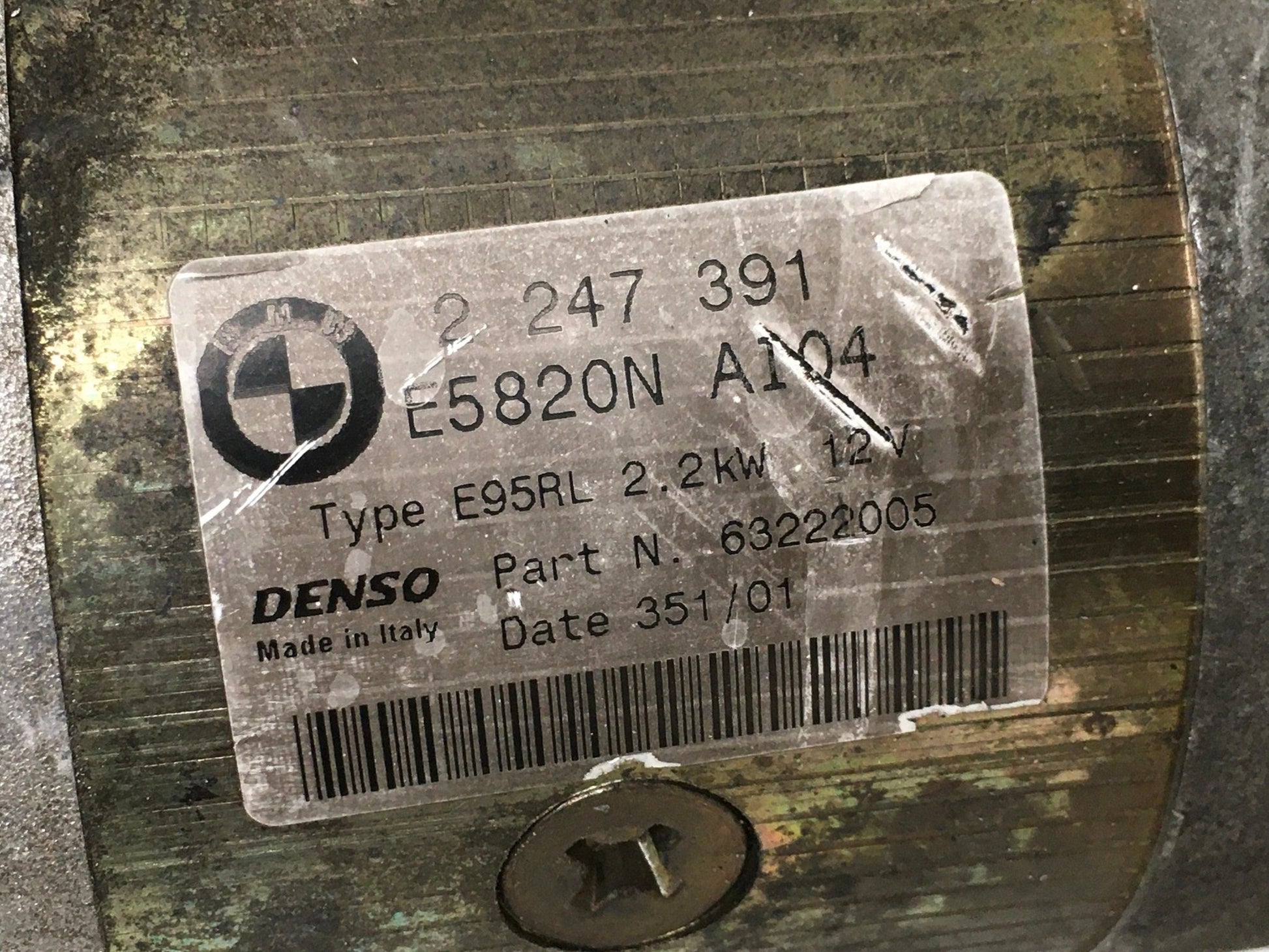 Motor arranque BMW 2247391 - 2247391