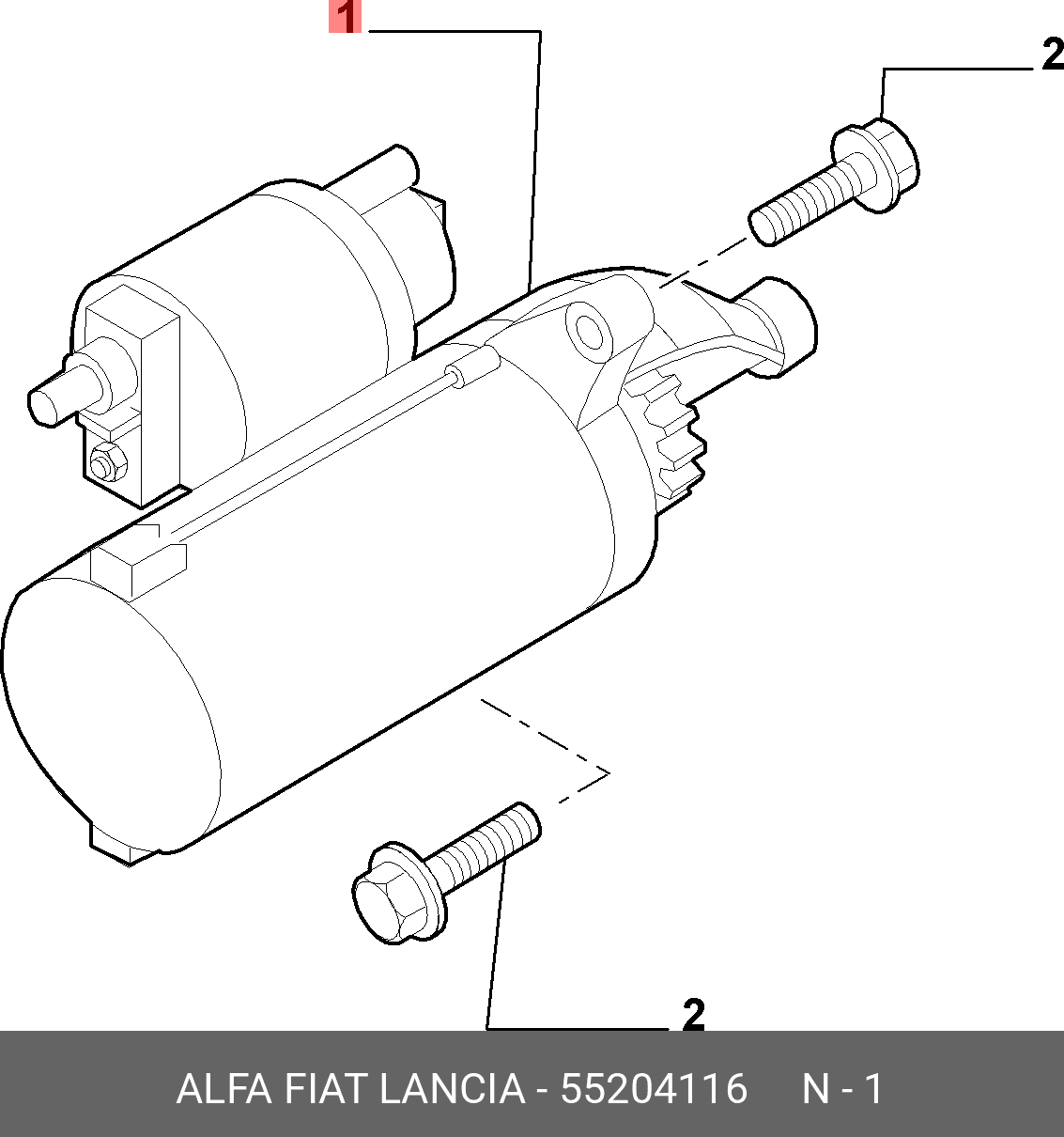 Motor arranque Fiat 55204116 1.3 - 55204116