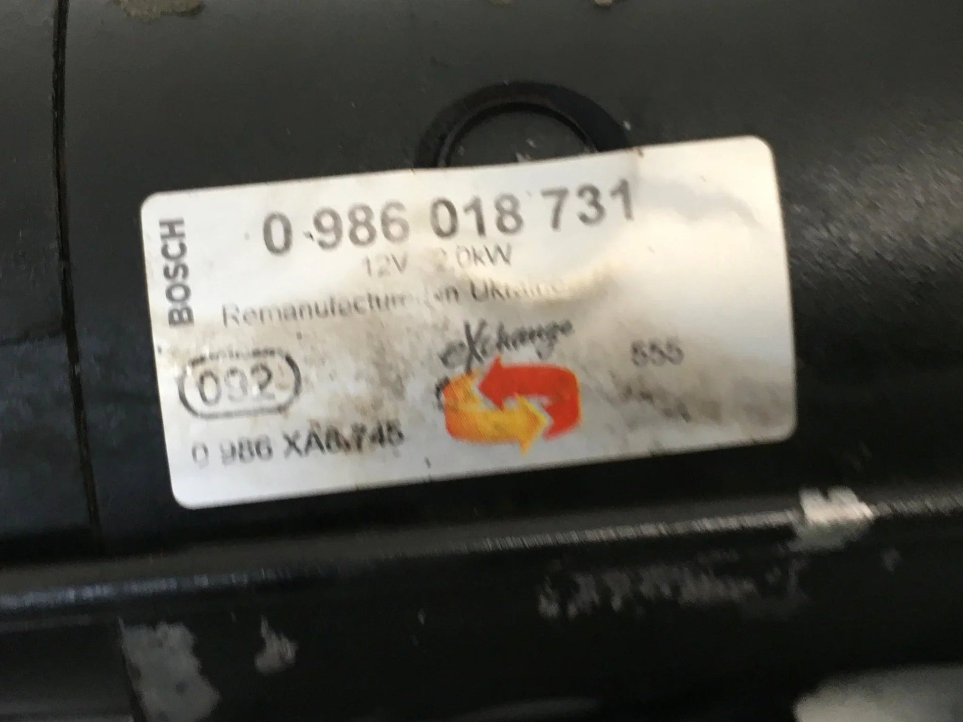 Motor arranque Mitsubishi 0986018731