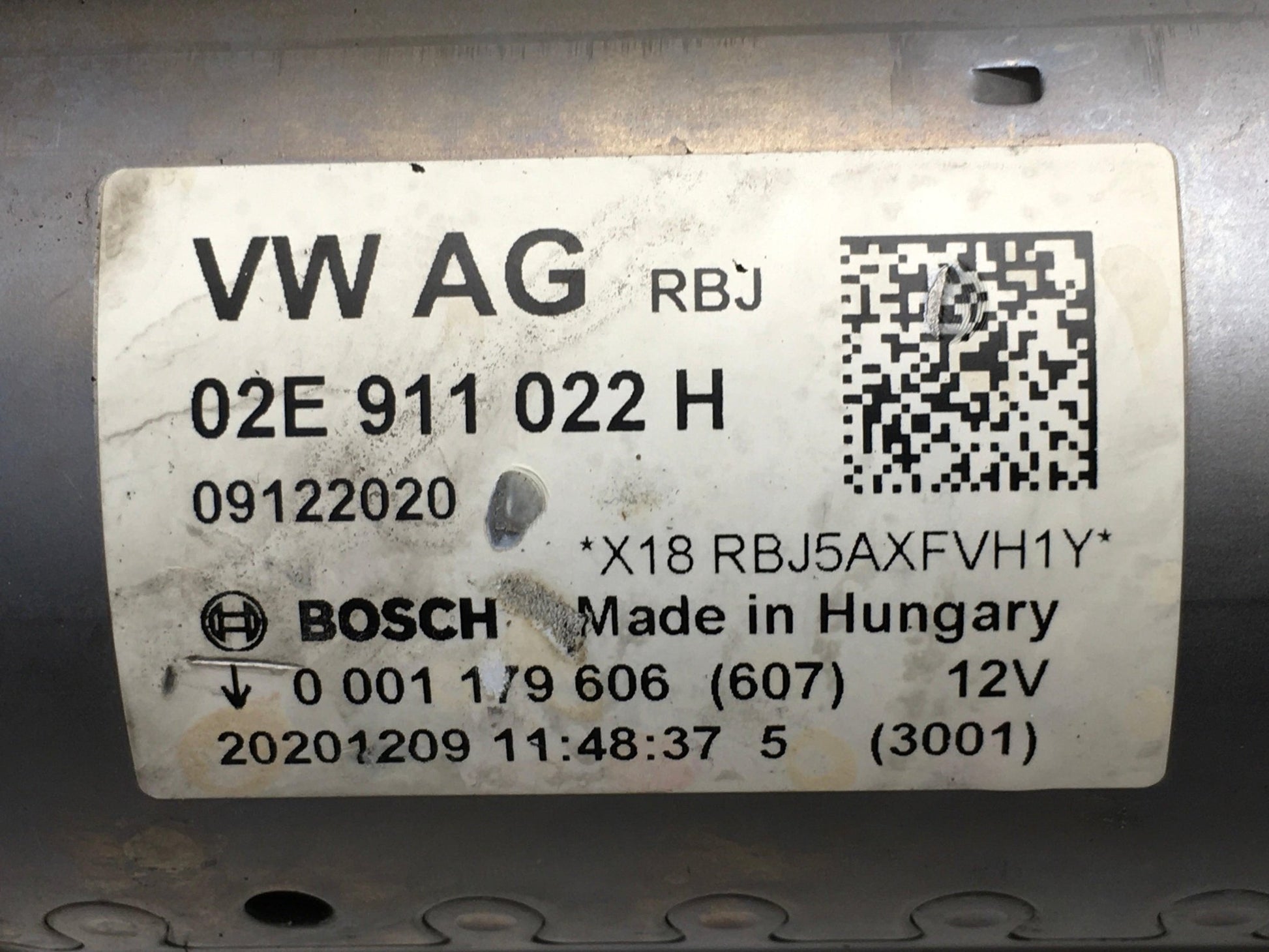 Motor arranque VW 02E911022H - 02E911022H