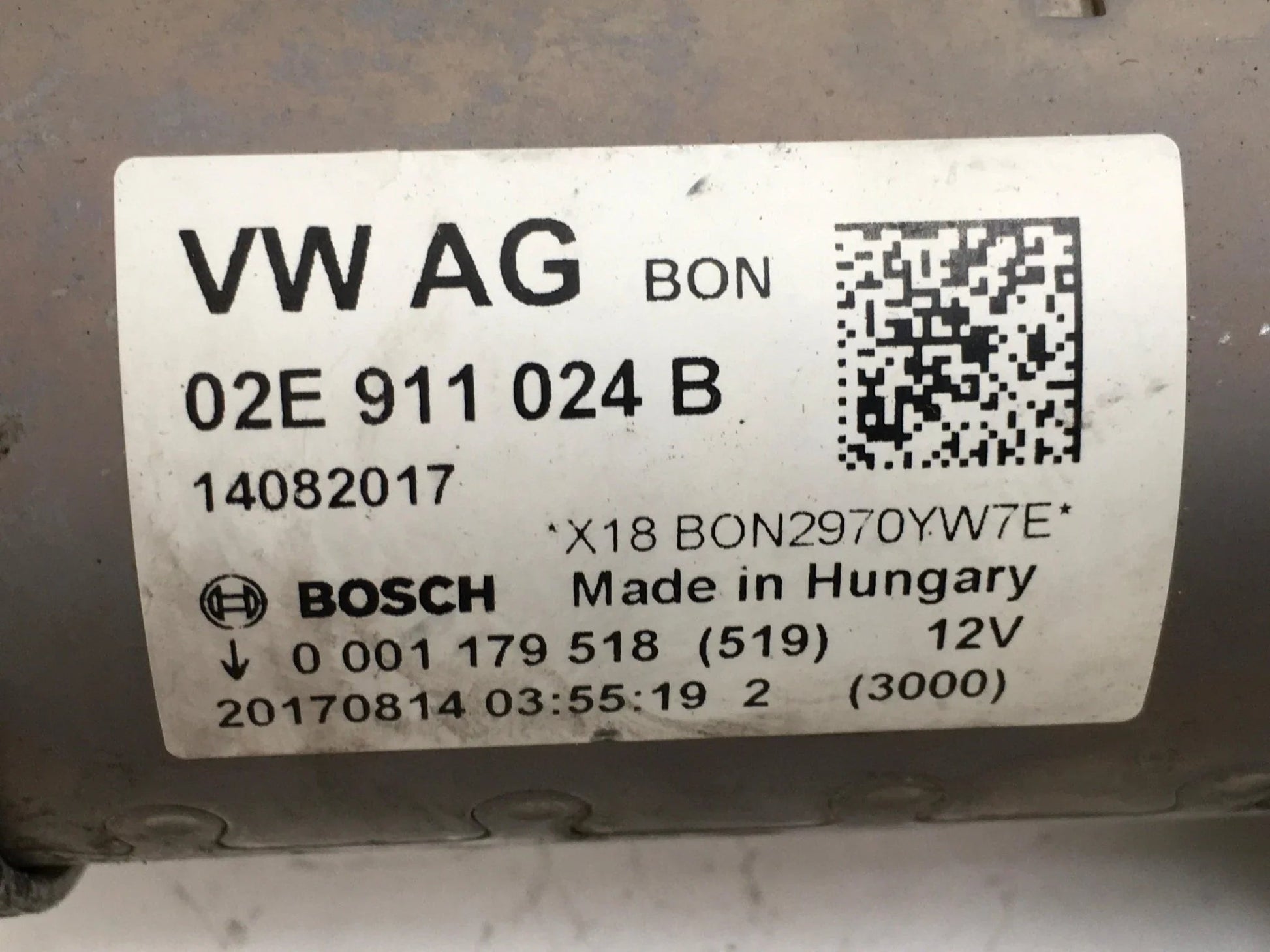 Motor arranque VW 02E911024B