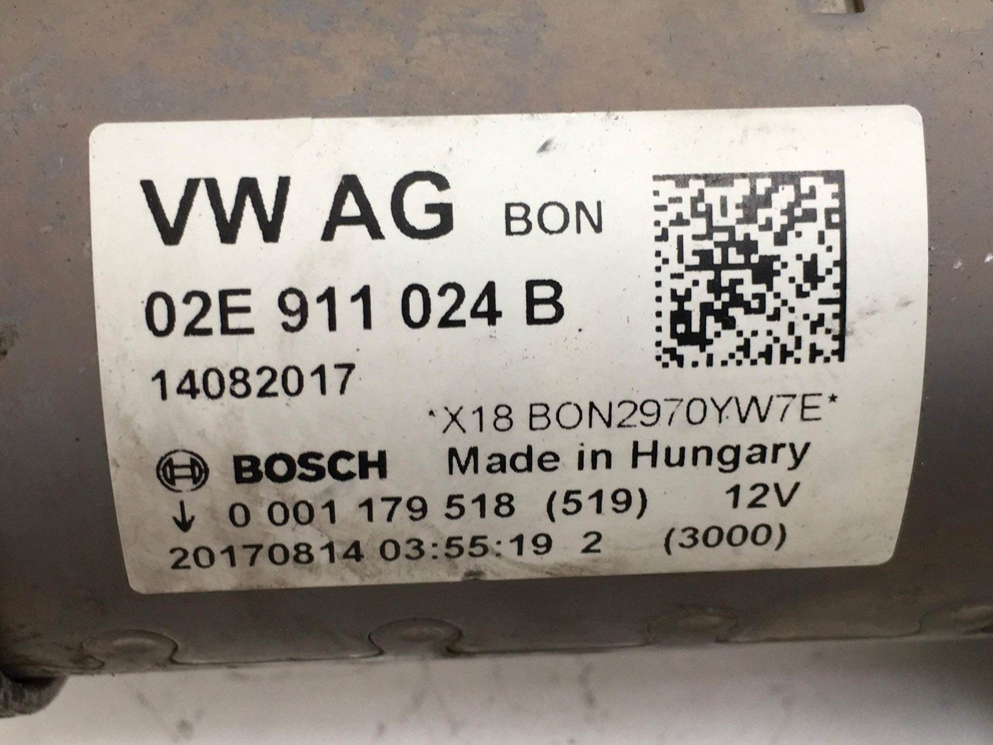 Motor arranque VW 02E911024B - 02E911024B