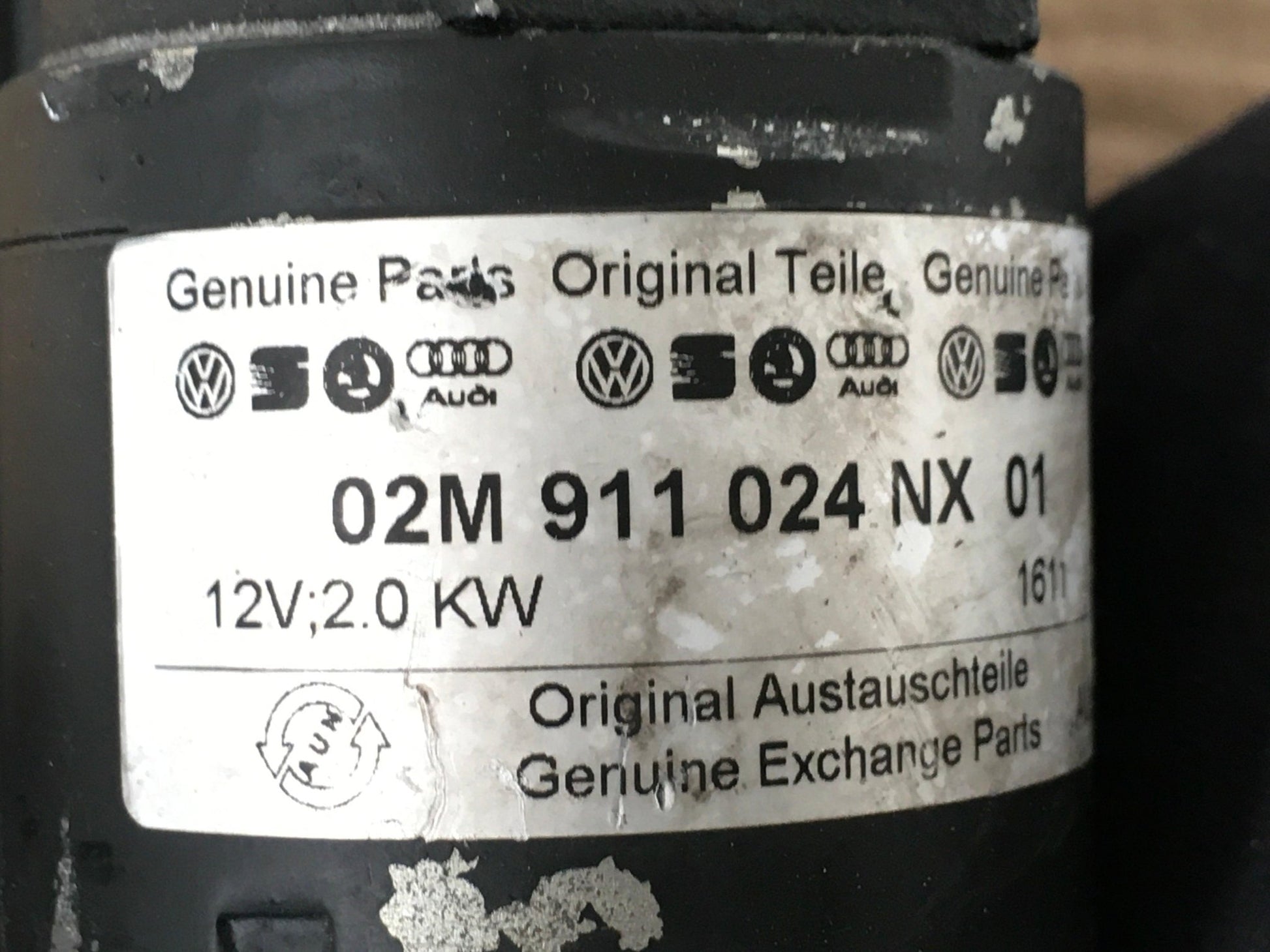 Motor arranque VW 02M911024NX - 02M911024NX