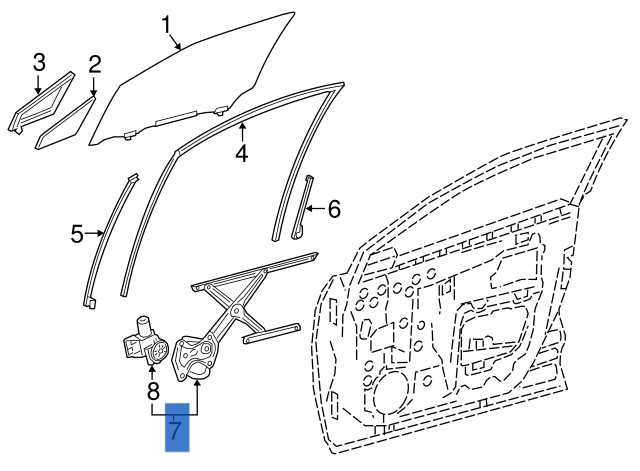 Motor elevalunas del izq Toyota C - HR - 69820F4010
