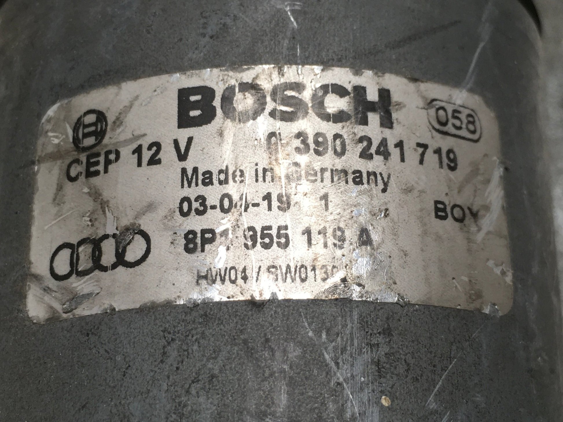 Motor Limpia Del Audi Audi A3 8P - 8P1955023D