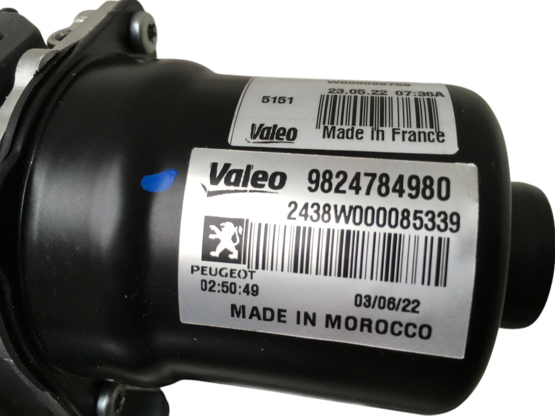 Motor Limpiaparabrisas delantero PSA 9824784980 - 9824784980