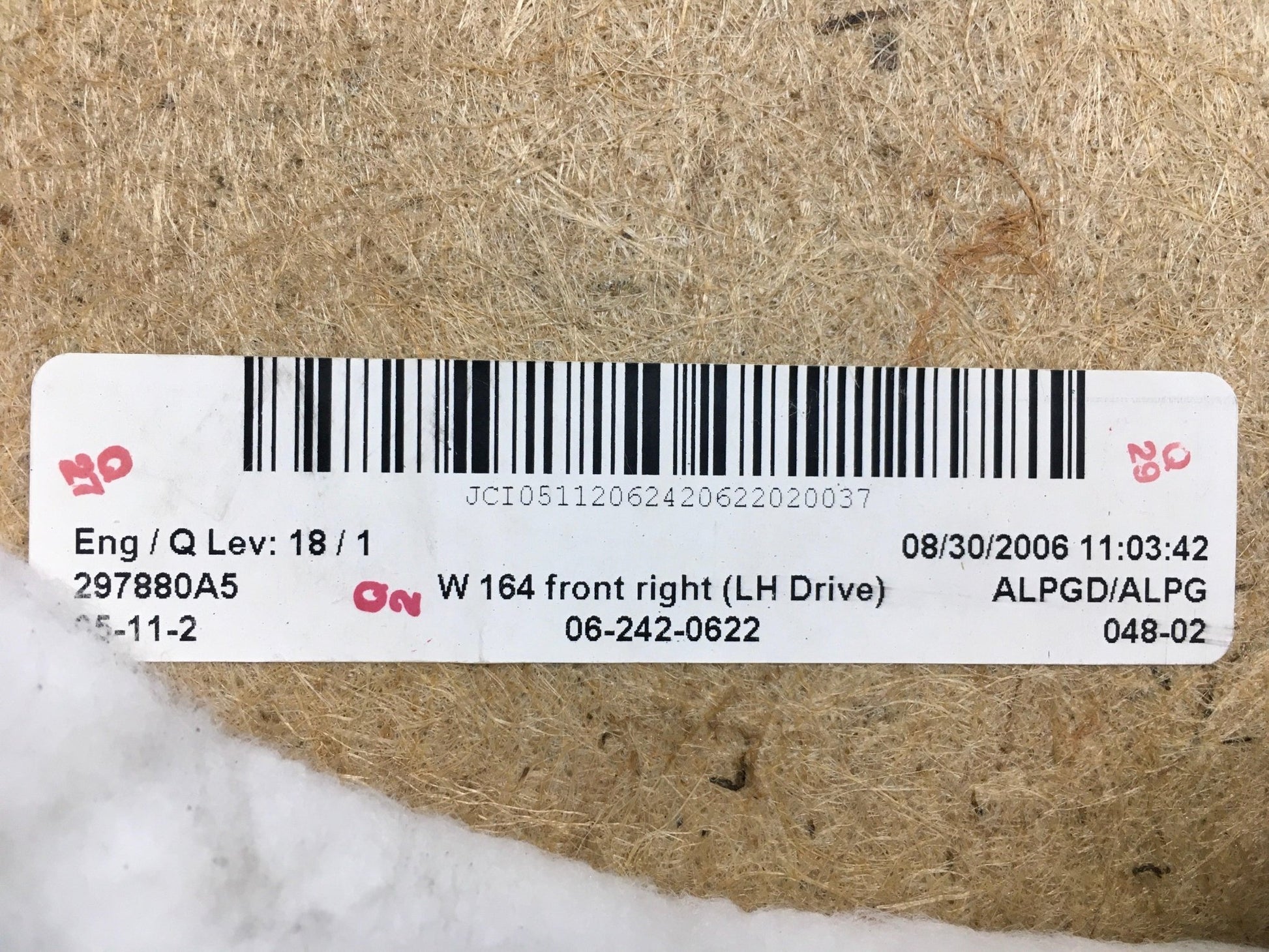 Panel Puerta del dcha Mercedes ML W164 - A1647201470