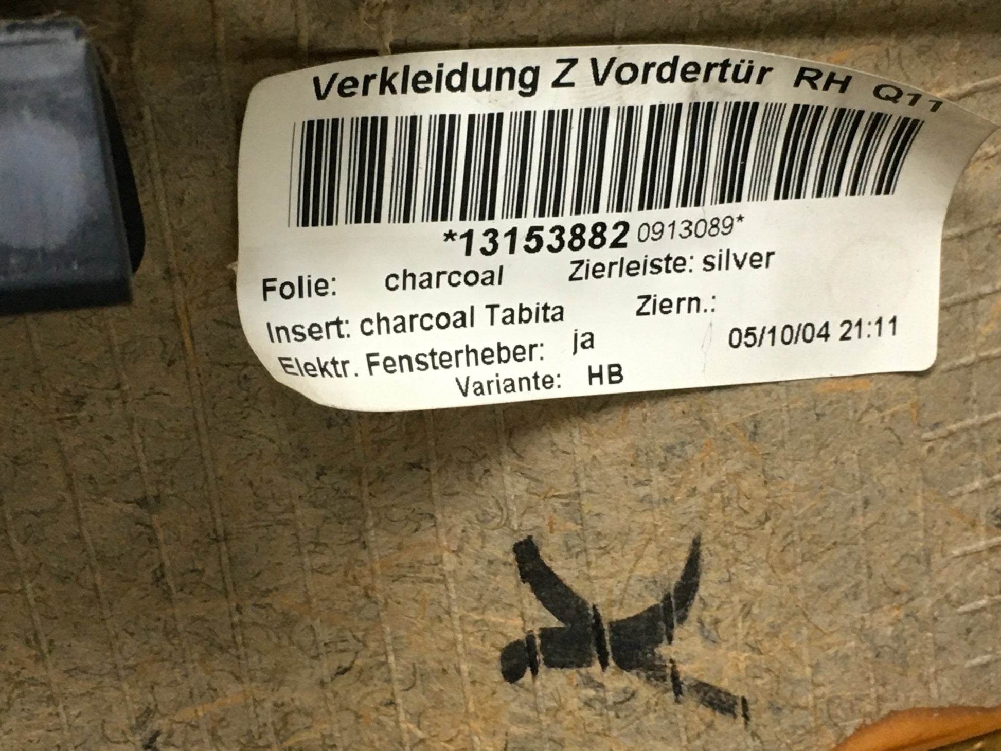 Panel Puerta del dcha Opel Astra H - 13153882