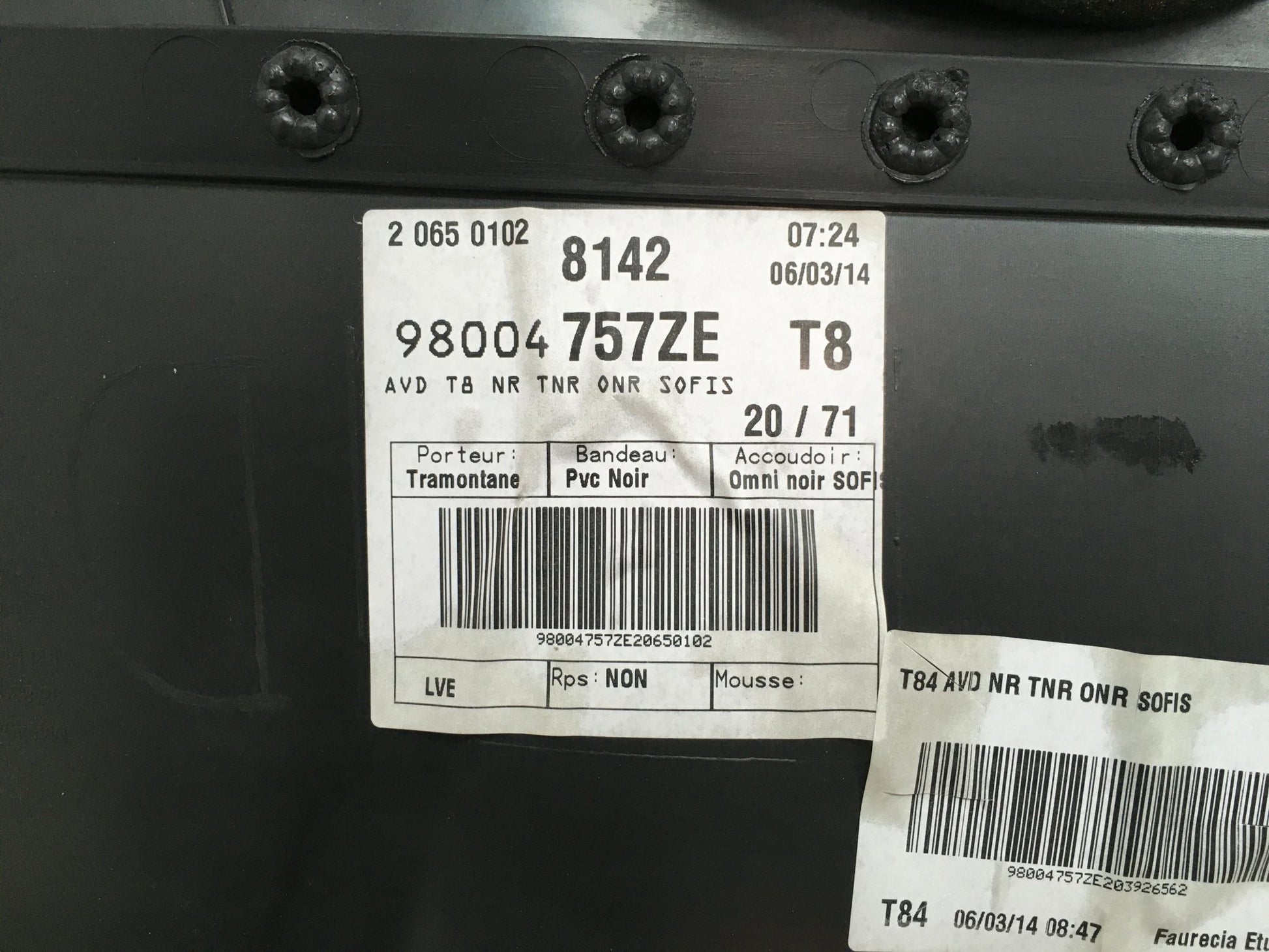 Panel Puerta del dcha Peugeot 5008 I 3008 I - 98004757ZE