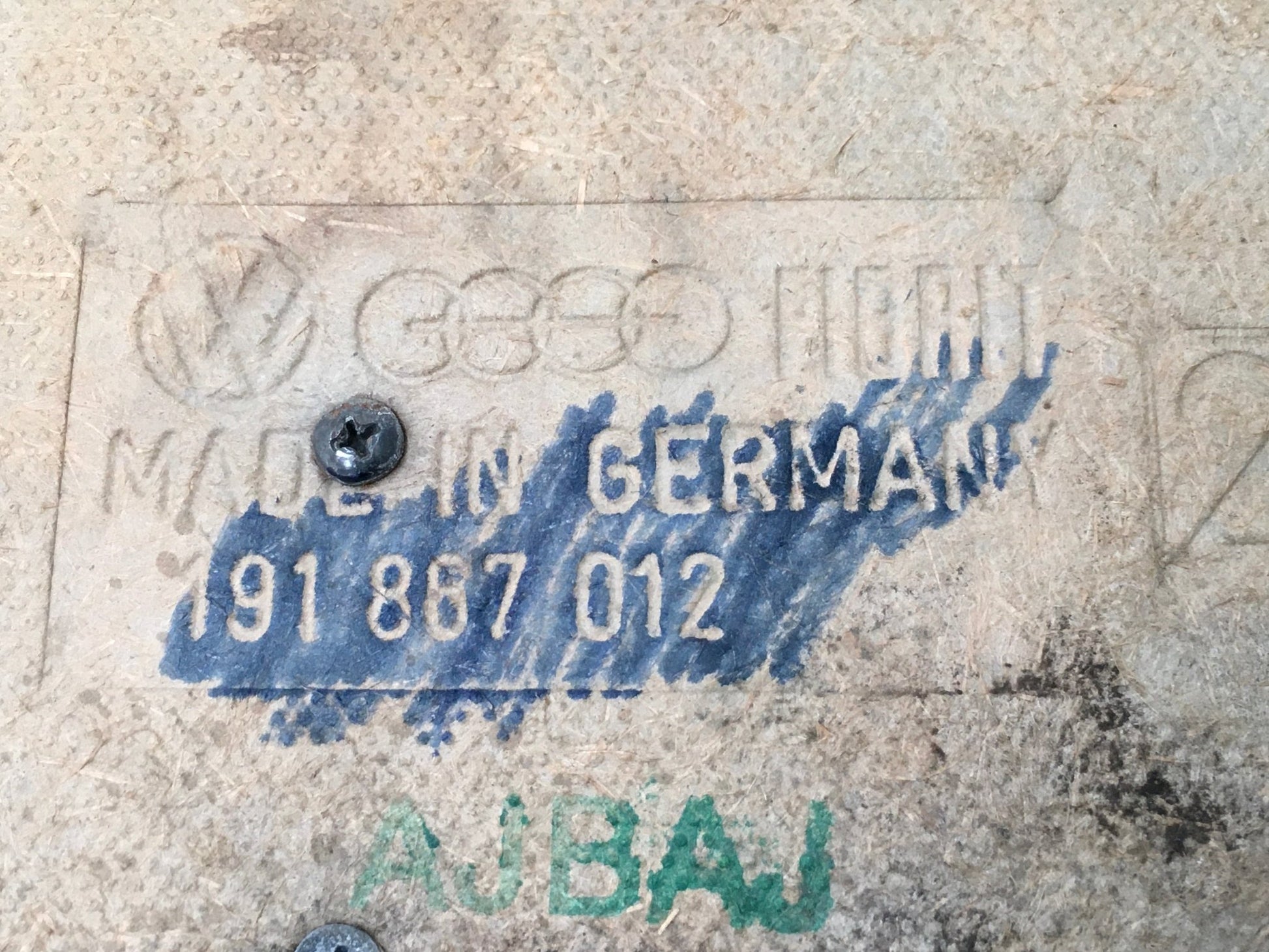 Panel puerta del dcho VW Golf II 191 - 191867012