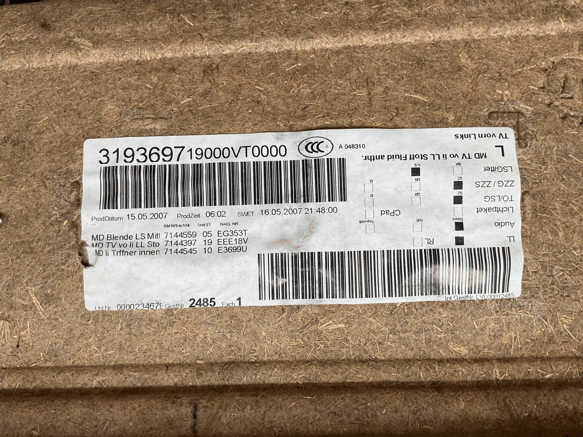 Panel Puerta del izq BMW 3 E90 - 7144559