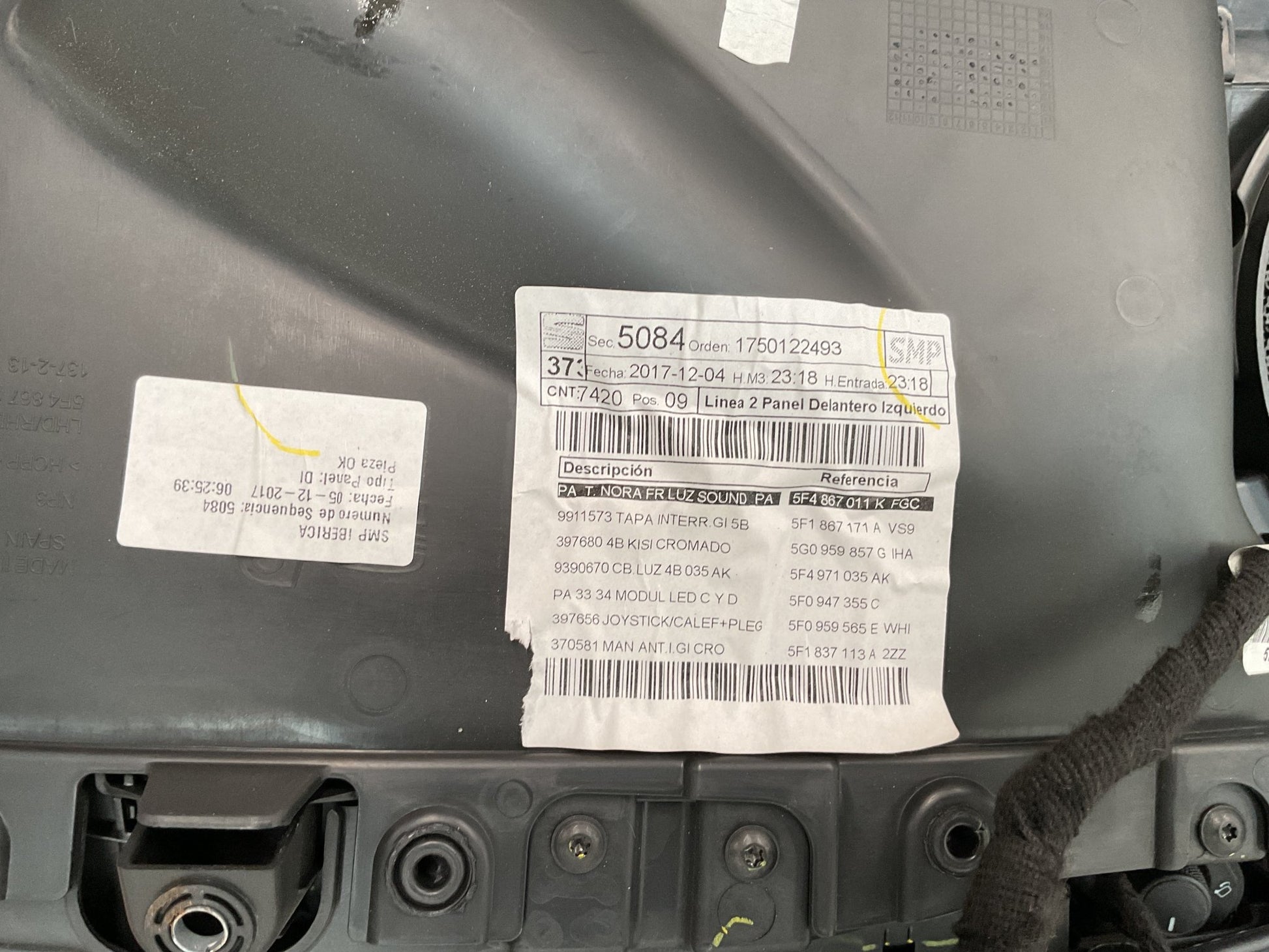 Panel Puerta del izq Seat Leon 5F 2012 - 2020 - 