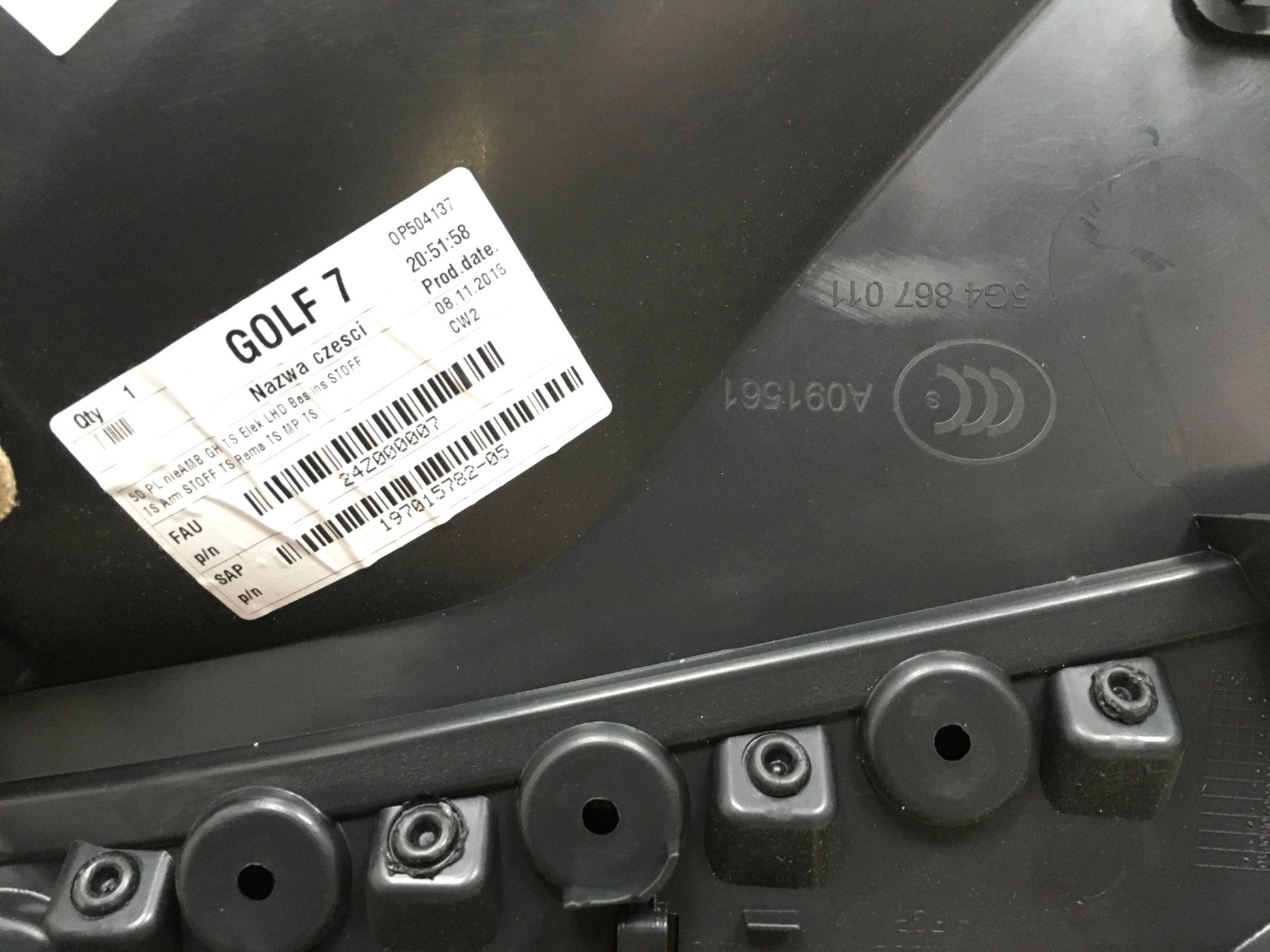 Panel Puerta del izq VW Golf VII - 5G4867011
