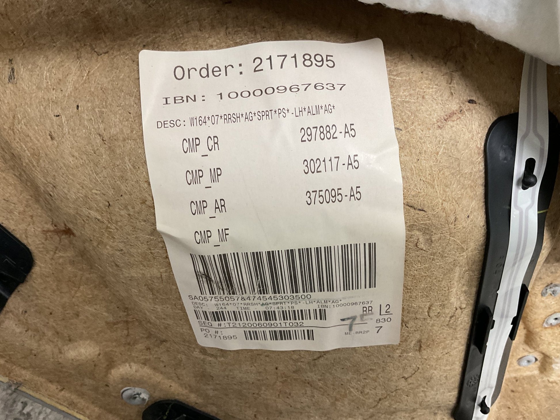 Panel Puerta tra dcha Mercedes Clase M 05 - 11 - A1647301470