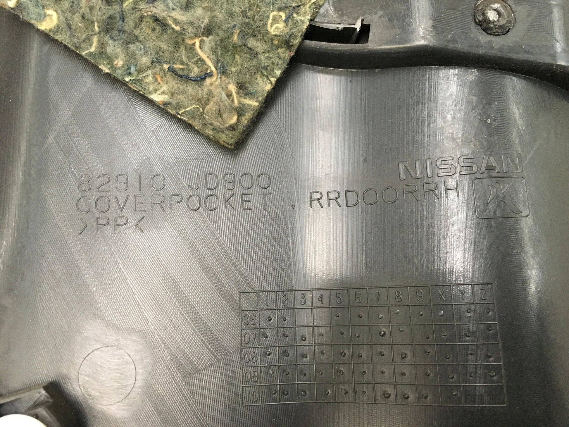 Panel Puerta tra dcha Nissan Qashqai J10 - 82910JD900