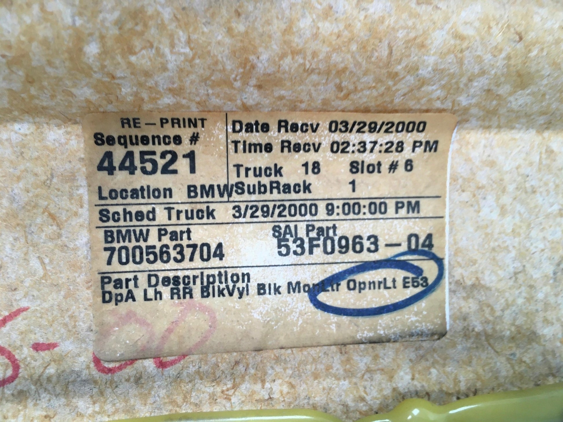 Panel puerta tra izq BMW X5 E53 - 51428250207