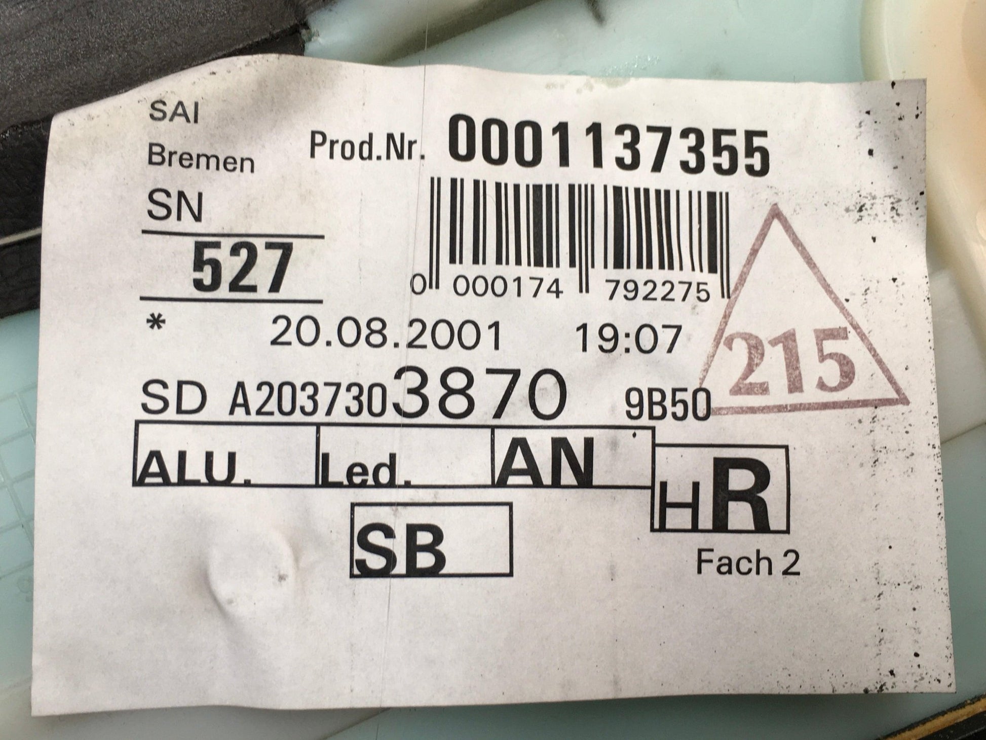 Panel puerta tras dcha Mercedes W203 AMG - A2037303870